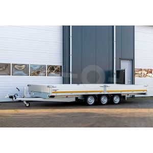 Eduard plateauwagen 556x200cm geremde tridem, 5520-5-PB30-350-56, 30cm aluminium borden, bruto laadvermogen 3500kg, laadvloerhoogte 56cm, bandenmaat 195/55R10