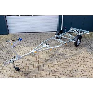 Motorboottrailer Kalf serie 600-50 K kantelbaar 500x160 (lxb), bruto 600kg (450 netto), met motorbootpakket, banden 13", enkelas