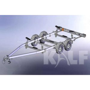 Kalf stallingstrailer voor motorboot Stall 2700 650x200 cm 2700 kg