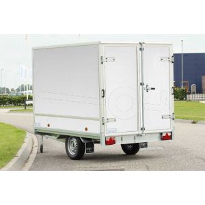 Gesloten plateau aanhangwagen Powertrailer 307x160x150cm enkelasser 1300kg