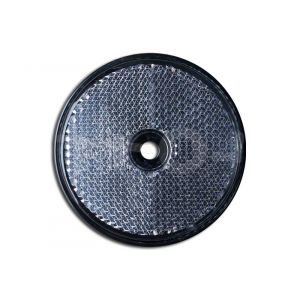 Reflector rond, wit 60mm. schroef