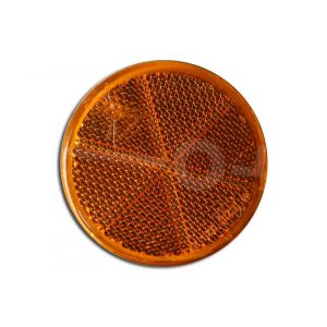 Reflector rond, oranje 60mm zelfklevend