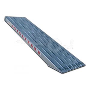 Aluminium oprijplaat Metalmec M120S/4/25 met rubber loopvlak 250x48cm draagvermogen 8750kg