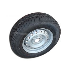Reservewiel 175/70R13 voor geremde aanhangwagen. Steekmaat 5x112 en ET-waarde 30.