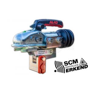 DoubleLock disselslot AK351, SCM goedgekeurd, geschikt voor geremde trailers van 3.500kg met een AL-KO koppeling voorzien van twee horizontaal geplaatste M16 bouten.