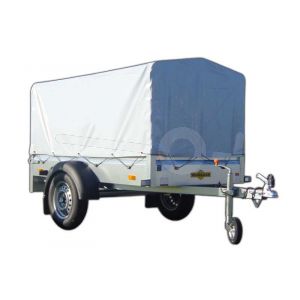 Huif compleet voor Humbaur 1000 serie Steely 205x110, 100cm hoog grijs. Ongemonteerd