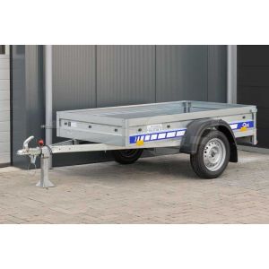 Open aanhangwagen enkelas metalen borden Blyss Maxx 204x110cm 750kg ongeremd