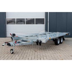 Martz kantelbare autotransporter GT Kippbar 400, Lxb 400x200cm, Bruto 2700kg (2060kg netto), Open laadvloer met stalen rijbanen, Lvh 56cm, Tandemas geremd, Banden 195/55R10