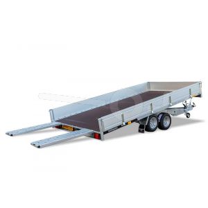 Kantelbare multitransporter met oprijklep Humbaur MTKA afmeting 420x218 cm bruto laadvermogen 3000 kg