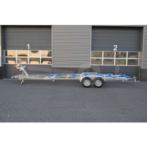 Vlemmix Flex-Roll boottrailer 780x220cm (lxb), bruto 3500kg (netto 2880kg), tandemas geremd