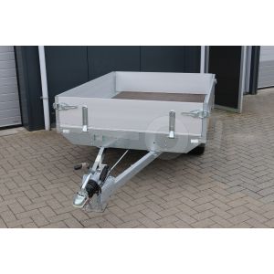 Eduard plateauwagen 2514-3-PB30-075-63, 250x145cm, bruto 750kg geremd, laadvloerhoogte 63cm, geremde enkelasser.