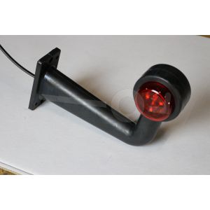 Contourlamp rechts LED 90° (6 LED) Rood/Wit 12-24 V E4