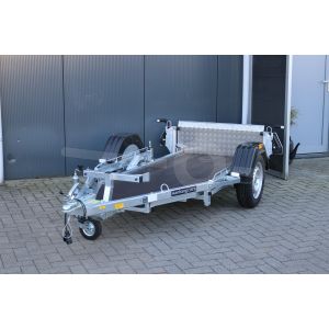 Motortrailer Blyss MP3 kantelbaar, afmeting laadvloer lxb 240x88cm (totale afmetingen lxb 327x159cm), enkelas ongeremd, Bruto 500kg (netto laadvermogen 320kg), Banden 155/80R13