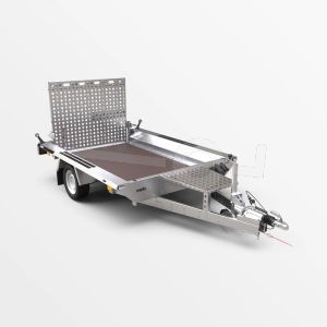 Martz machinetransporter Bau 260 1.8T, Lxb 260x150cm, Bruto 1800kg (1349kg netto), 25cm stalen borden, Enkelas geremd, Banden 195/50R13