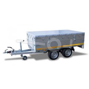 Vlakzeil compleet, voor Eduard Trailer plateauwagen 300x150, grijs 0712 , ongemonteerd