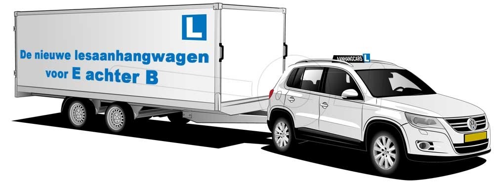 Nieuwe lesaanhangwagen voor rijopleiding E achter B