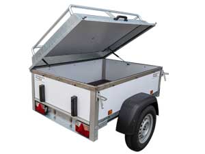 Power Trailer bagagewagen met deksel